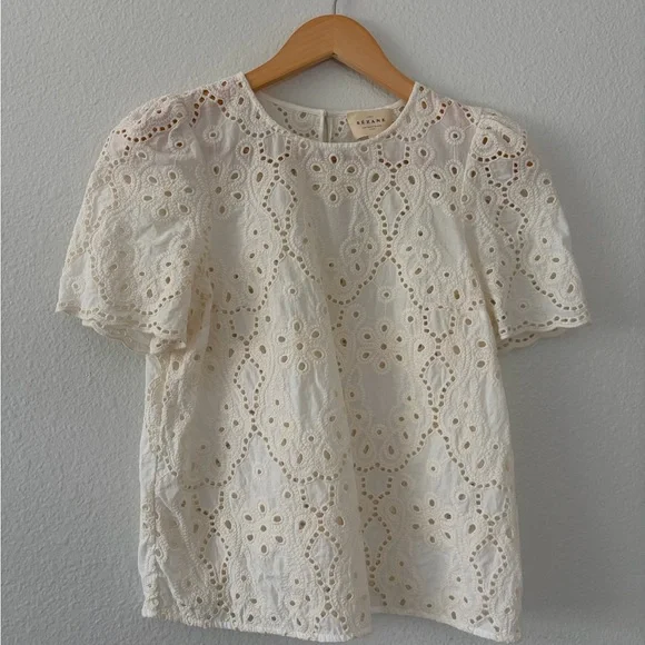 Sezane Annabelle Blouse Ecru - Size 2 - Picture 1 of 9